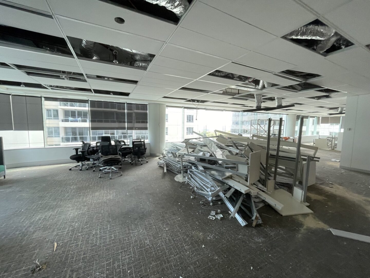 Strip out of 6 levels in office